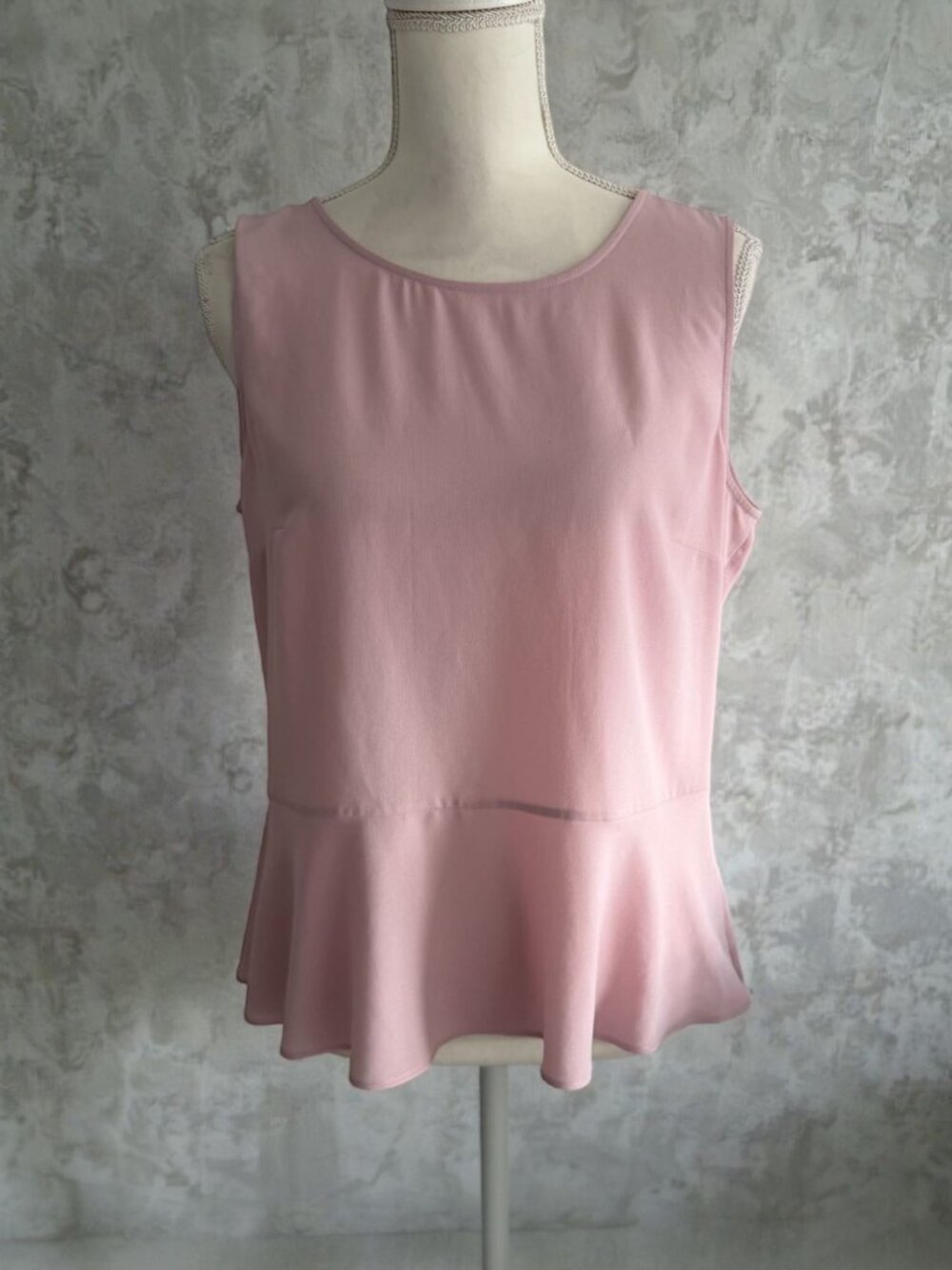 TALBOTS Light Purple Sheer Peplum Tank Top Size 12 Petite